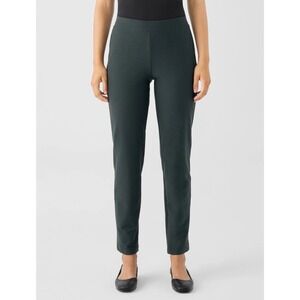 Eileen Fisher Womens Pants Pull On Ankle Stretch Crepe Knit Career Casual SP Ivy